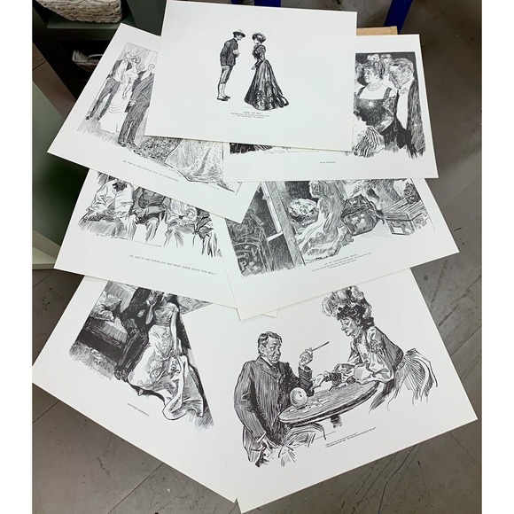 40 Mid Century Prints From Charles Gibson 1902-1906 Gibson Girls. Complete Pack - Picture 4 of 8